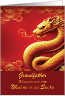 Grandfather Chinese New Year Wisdom of the Snake card