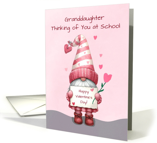 Granddaughter Away at College Valentines Day Gnome card (1895722)