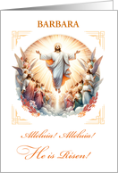 Custom Name Risen Lord Resurrection Easter with Angels card