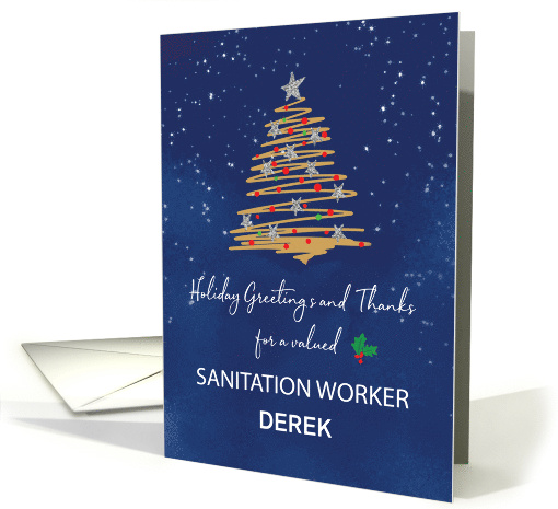 For Sanitation Worker Customizable Name Christmas Tree on... (1897564)