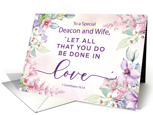 Deacon and Wife Religious Valentine's Day Love Scripture card