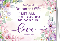 Deacon and Wife Religious Valentine’s Day Love Scripture card
