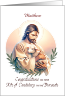 Custom Name Rite of Candidacy Diaconate Congratulations Shepherd card