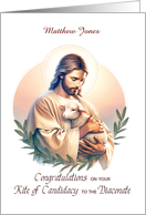 Custom Name Rite for Admission to Candidacy Holy Orders Shepherd card