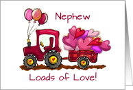 Nephew Valentines Day Loads of Love and Hearts card