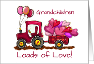 Grandchildren Valentines Day Loads of Love and Hearts card