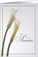 Business Sympathy Calla Lily Flowers card