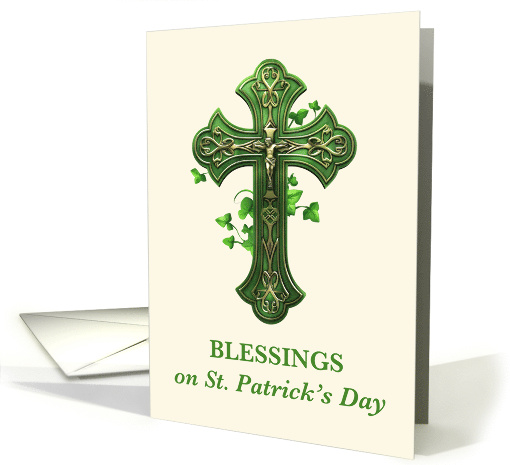 Blessings On St Patrick's Day Catholic Crucifix card (1901184)