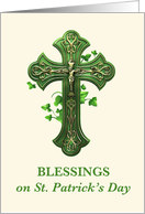 Blessings On St Patrick’s Day Catholic Crucifix card