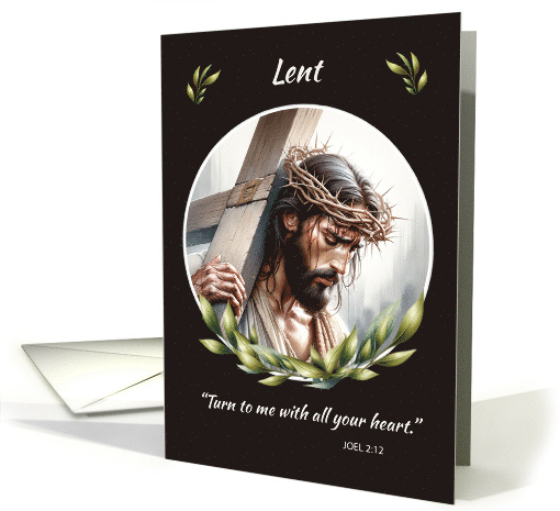 Lenten Renewal Jesus With Crown of Thorns and Cross card (1901458)