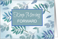 Addiction Recovery Encouragement Branches Blue Green card