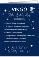 Virgo Zodiac Stellar Birthday Recipe card