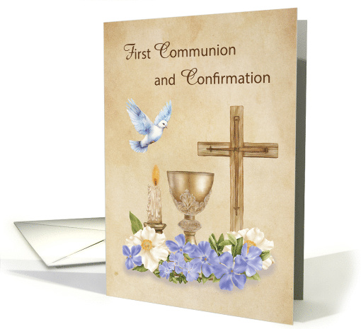 Communion Confirmation RCIA Congratulations Sacrament Symbols card
