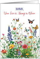 Custom Name Grandma Mothers Day Love In Bloom Wildflowers card