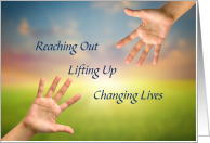 National Social Work Month Appreciate Hands Reaching card