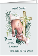 First Reconciliation Custom Name Confession Jesus Hand card