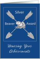 Silver Beaver Award Congratulations Arrows and Beaver card