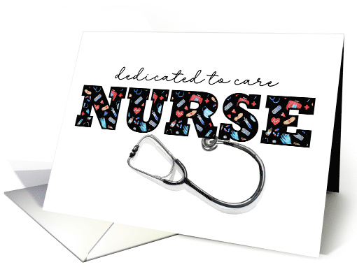 NURSE Appreciation on Nurses Day Black Pattern card (1905280)