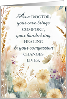 Doctors Day Appreciation with Watercolor Wildflowers card