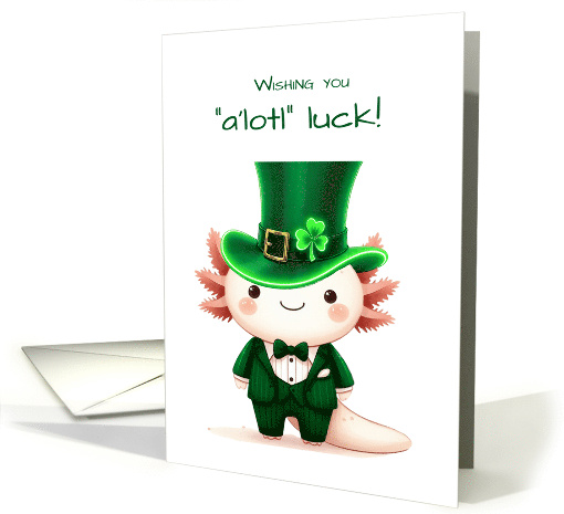 Axolotl Dressed for St. Patrick's Day card (1906054)