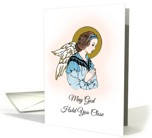 Praying Angel of Peace Support and Strength card (1906210)