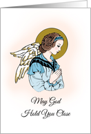 Praying Angel of Peace Support and Strength card