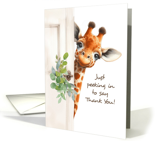Thank You Giraffe Peeking Around Door card (1906854)
