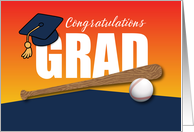 Graduation Baseball Athlete Congratulations Grad Cap card