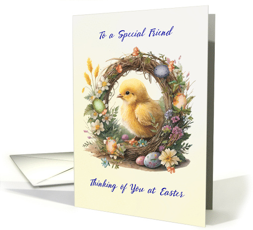 Friend Easter Chick in Grapevine Wreath card (1908030)