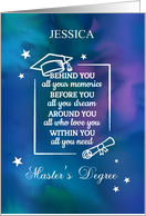Custom Name Master’s Degree Graduation Quote card
