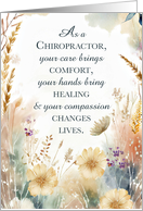Chiropractic Health Month Appreciate With Wildflowers card