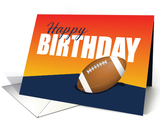 Football Birthday on Blue and Orange Athlete card (1908818)
