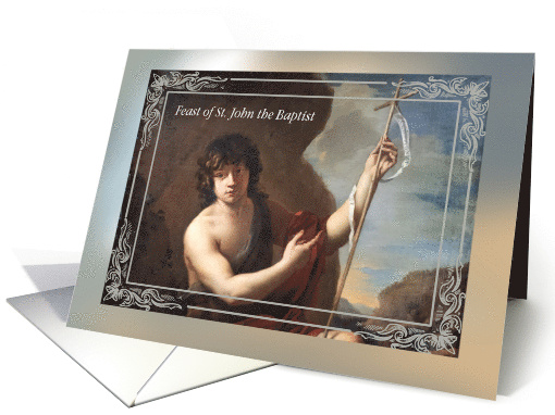 St John the Baptist Feast Day with Old World Frame card (1910728)