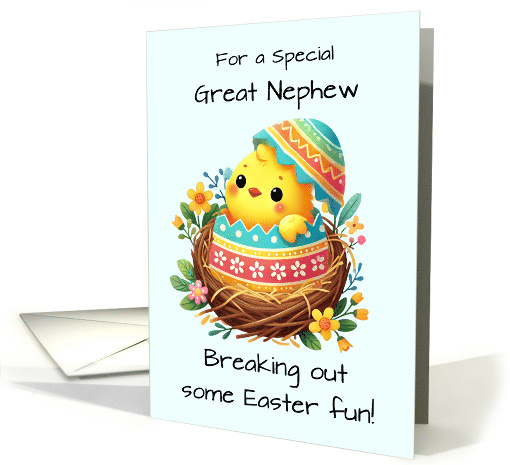 Great Nephew Easter Chick Breaking Out of Shell card (1911278)