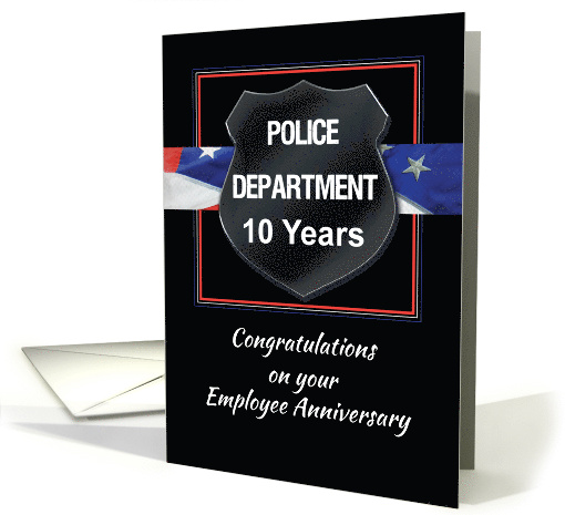 Ten Year Police Employee Anniversary Congratulations... (1911454)