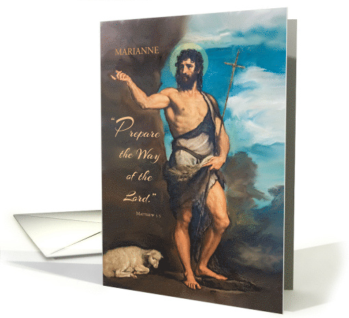 Personalize Feast of St John the Baptist Prepare card (1911626)