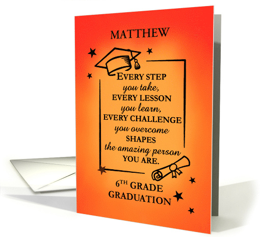 6th Grade Personalize Graduate Inspirational Quote on... (1913022)