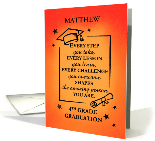 4th Grade Personalize Graduate Inspirational Quote and... (1913054)