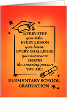 Elementary Schoo Graduate Inspirational Quote and Vibrant Sunrise card