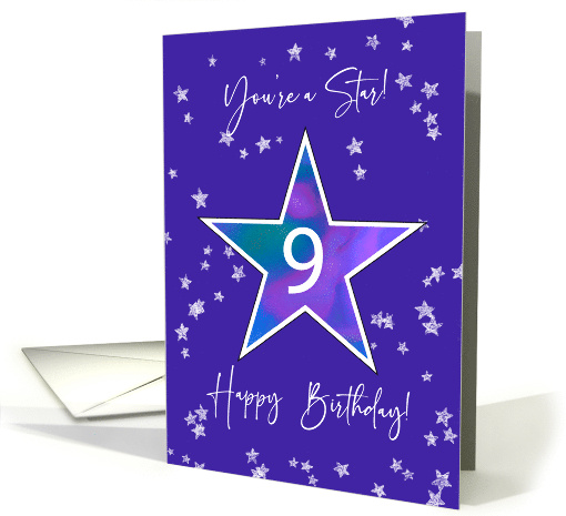 9th Birthday Shining Star for Tweens or Teens in Vibrant... (1913192)