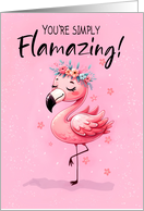 Saying Hi with Whimsical Flamingo Fabulous and Fun card
