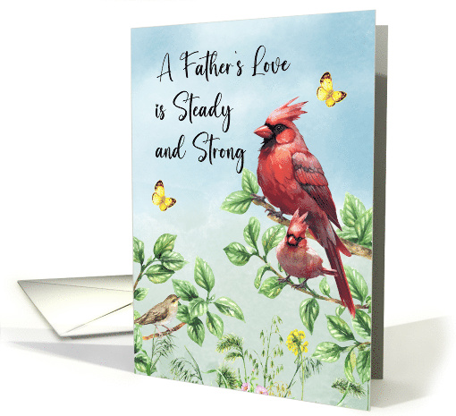 Fathers Day Cardinals in Tree Branches card (1913534)