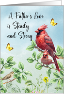 Fathers Day Cardinals in Tree Branches card