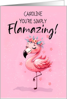 Saying Hi Personalize with Flamingo Fabulous and Fun card
