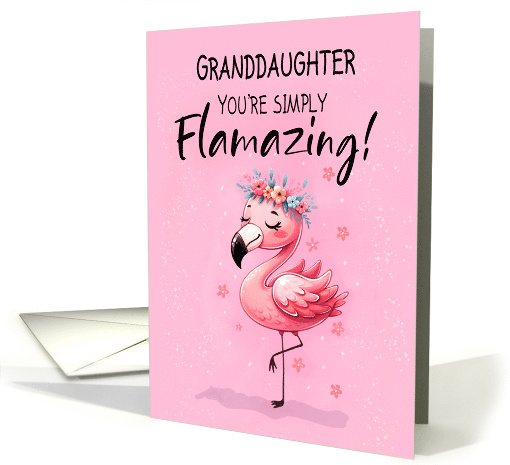 Granddaughter Saying Hi with Flamingo Fabulous and Fun card (1913626)