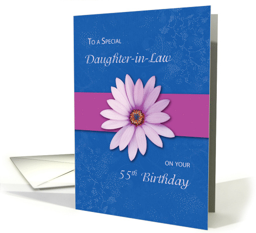 55th Daughter in Law Birthday Daisy Pink and Purple card (1913728)
