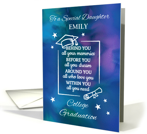 Daughter Personalize College Graduation Quote card (1914352)