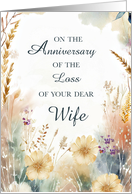 Anniversary of the Loss of Wife With Wildflowers card