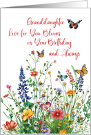 Granddaughter Birthday Love In Bloom Wildflowers card