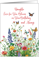 Daughter Birthday Love In Bloom Wildflowers card
